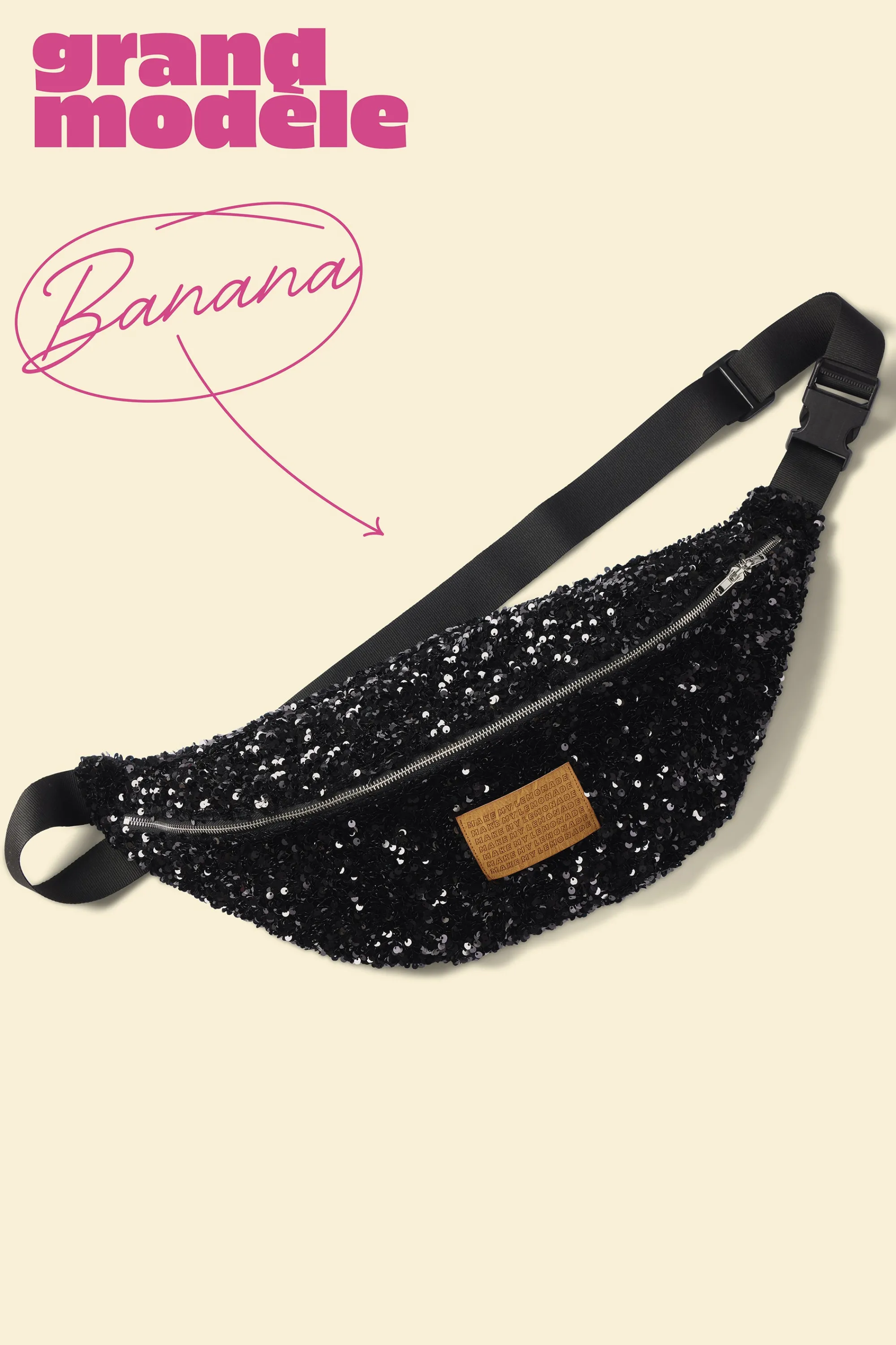 Make My Lemonade Bananes | Sacs & Bananes^SAC BANANA SEQUINS NOIRS