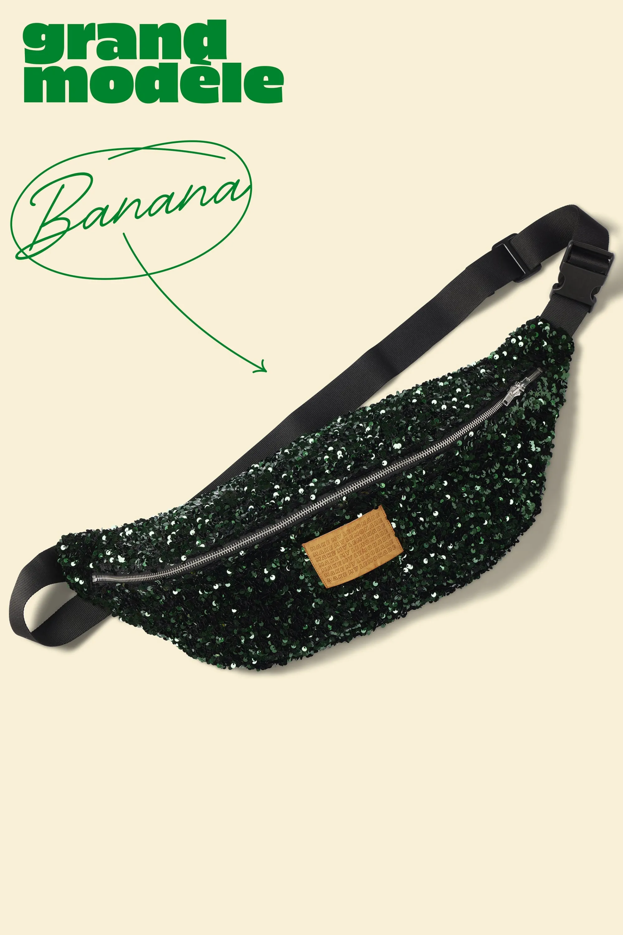 Make My Lemonade Bananes | Sacs & Bananes^SAC BANANA SEQUINS VERTS